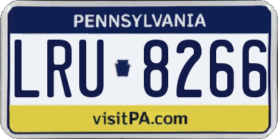 PA license plate LRU8266
