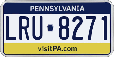 PA license plate LRU8271