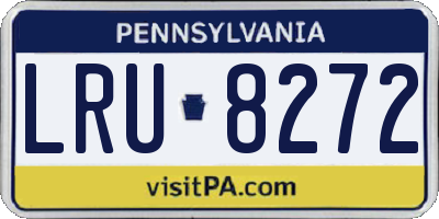 PA license plate LRU8272