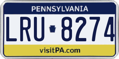 PA license plate LRU8274