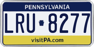 PA license plate LRU8277