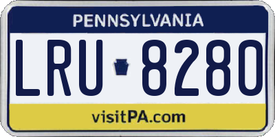 PA license plate LRU8280