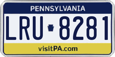 PA license plate LRU8281
