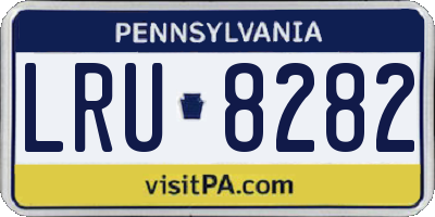 PA license plate LRU8282