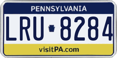 PA license plate LRU8284