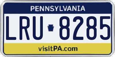 PA license plate LRU8285