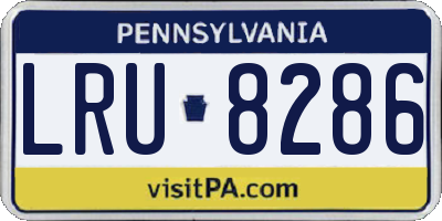 PA license plate LRU8286