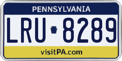 PA license plate LRU8289
