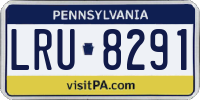 PA license plate LRU8291