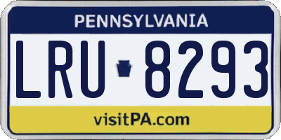 PA license plate LRU8293