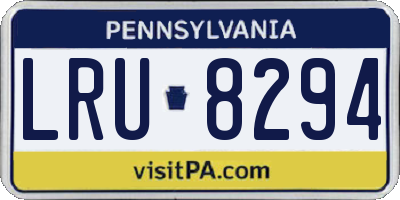 PA license plate LRU8294