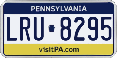 PA license plate LRU8295