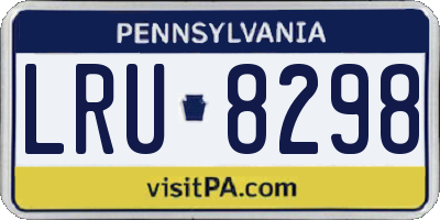 PA license plate LRU8298