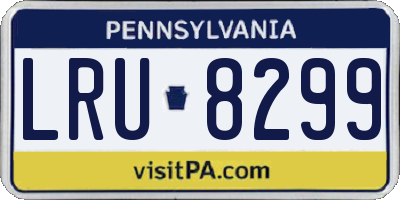 PA license plate LRU8299