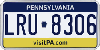 PA license plate LRU8306
