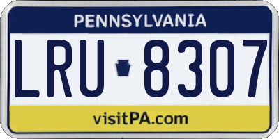 PA license plate LRU8307