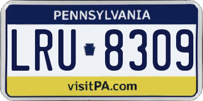 PA license plate LRU8309