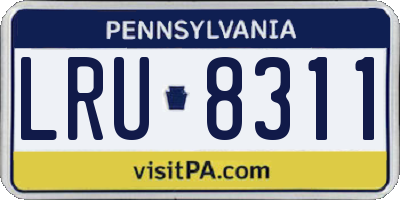 PA license plate LRU8311