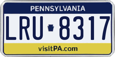 PA license plate LRU8317