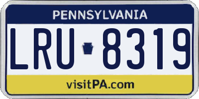 PA license plate LRU8319