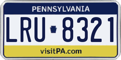 PA license plate LRU8321