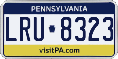 PA license plate LRU8323