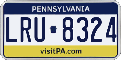 PA license plate LRU8324