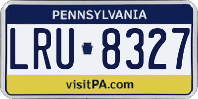 PA license plate LRU8327