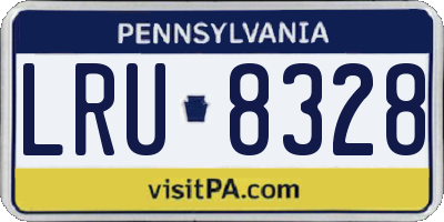 PA license plate LRU8328