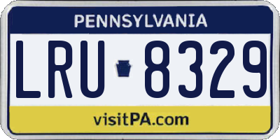 PA license plate LRU8329