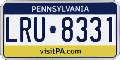 PA license plate LRU8331
