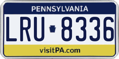 PA license plate LRU8336