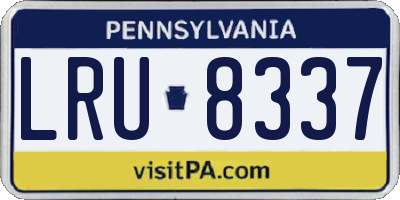 PA license plate LRU8337