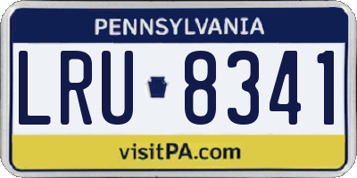 PA license plate LRU8341