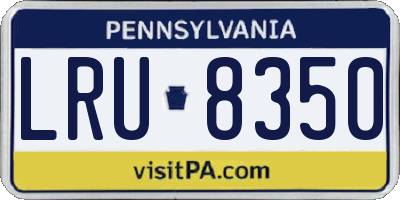 PA license plate LRU8350