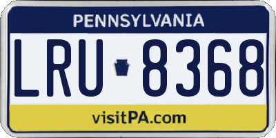 PA license plate LRU8368