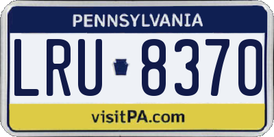 PA license plate LRU8370