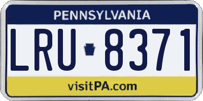 PA license plate LRU8371