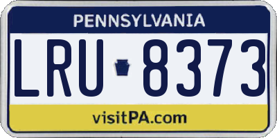 PA license plate LRU8373