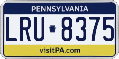 PA license plate LRU8375