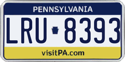 PA license plate LRU8393