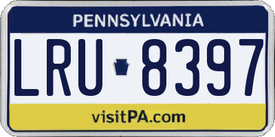 PA license plate LRU8397