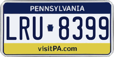 PA license plate LRU8399