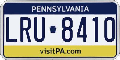 PA license plate LRU8410