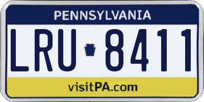 PA license plate LRU8411