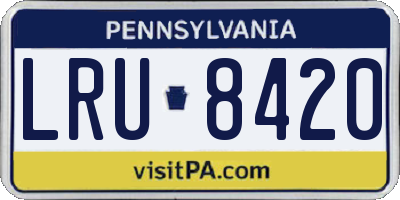 PA license plate LRU8420