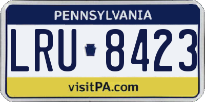 PA license plate LRU8423