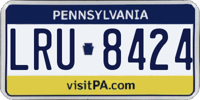 PA license plate LRU8424