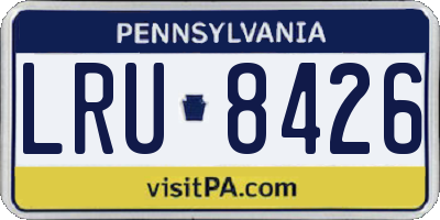 PA license plate LRU8426