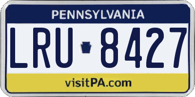 PA license plate LRU8427